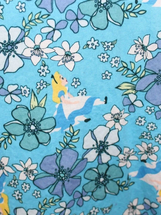 Disney, Torrid Alice in Wonderland Aqua Blue Floral Strappy Dress - Picture 6 of 11